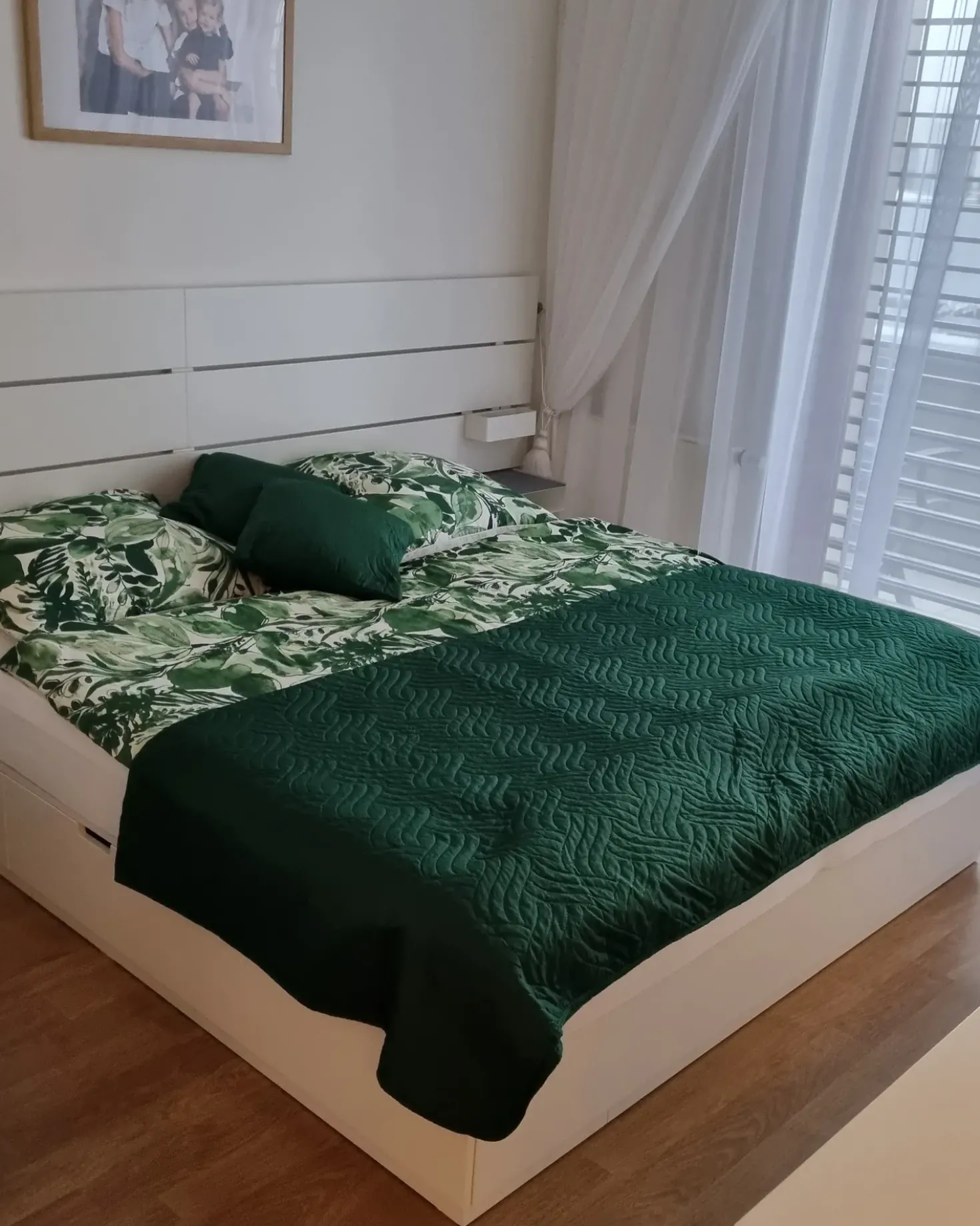 Sengetøj GREENWOOD Bomulds-satin 155 x 220 cm Grøn