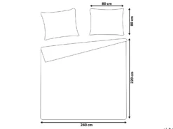 Sengetøj HARMONRIDGE Bomulds-satin 220 x 240 cm Mørkeblå