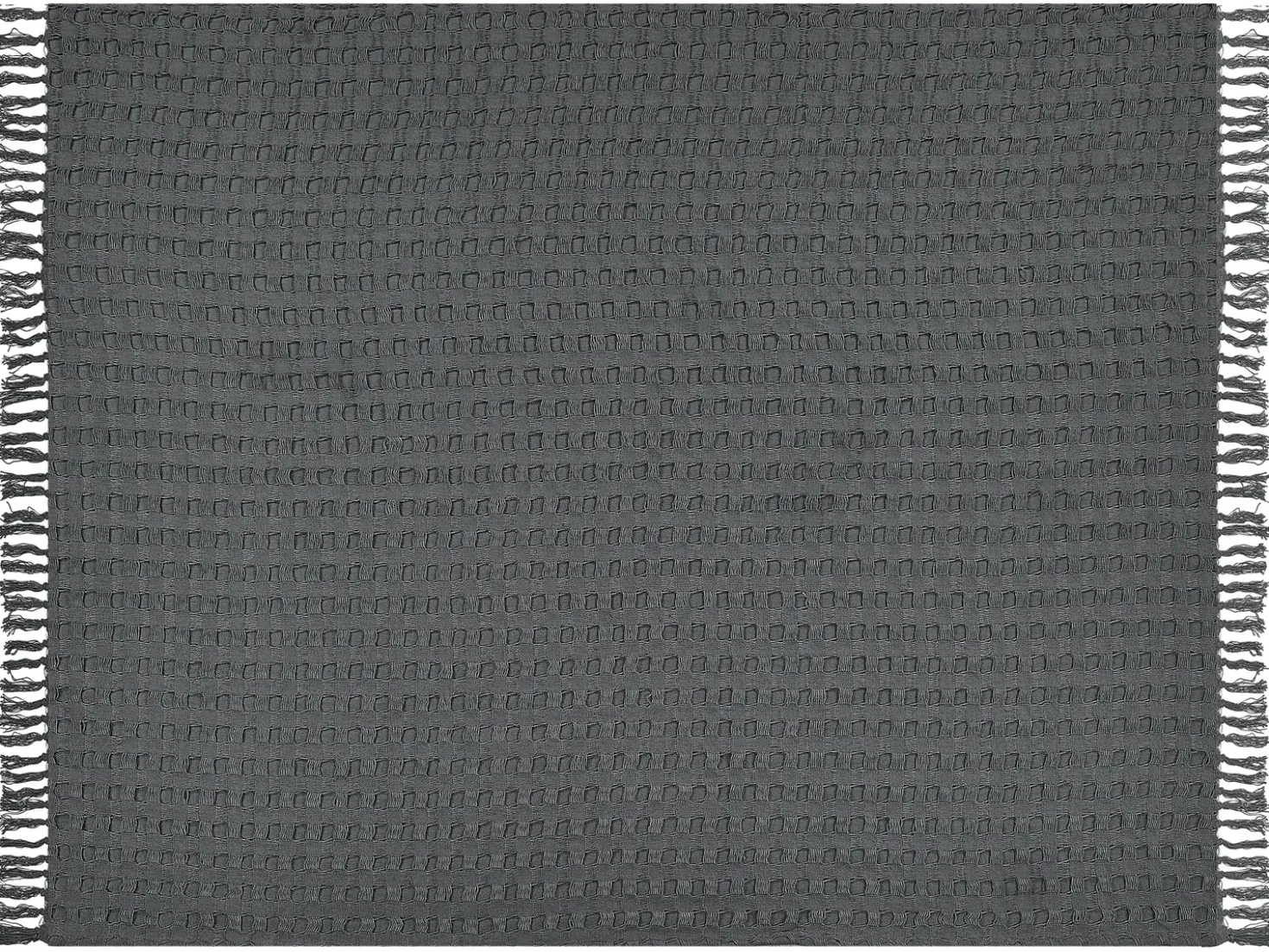 Sengetæppe BERE Bomuld 150 x 200 cm Mørkegrå