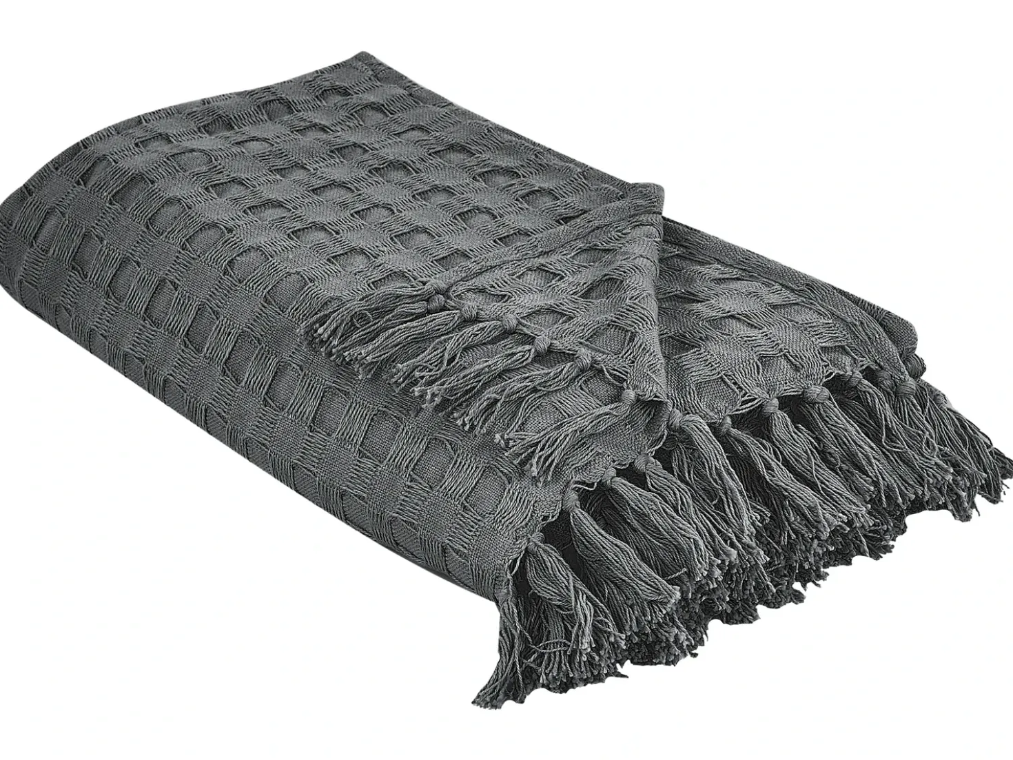 Sengetæppe BERE Bomuld 150 x 200 cm Mørkegrå