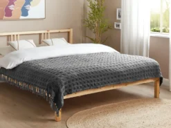 Sengetæppe BERE Bomuld 150 x 200 cm Mørkegrå