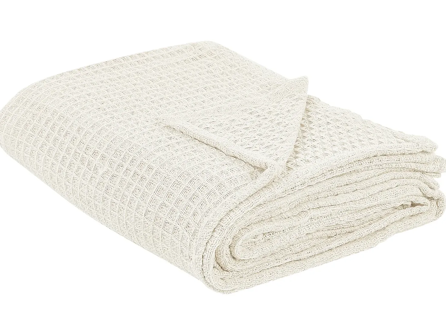 Sengetæppe CHAGYL Bomuld 220 x 240 cm Lys Beige