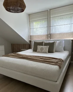Sengetæppe CHAGYL Bomuld 220 x 240 cm Lys Beige