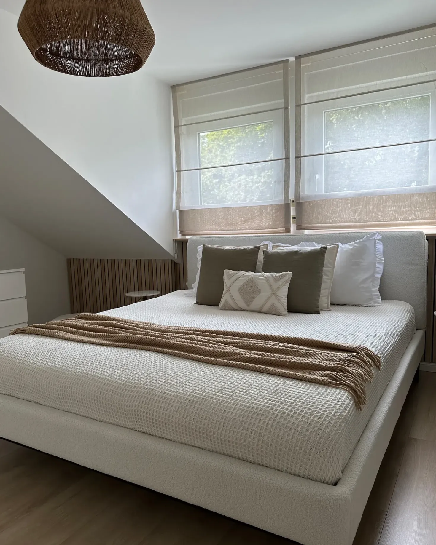 Sengetæppe CHAGYL Bomuld 220 x 240 cm Lys Beige