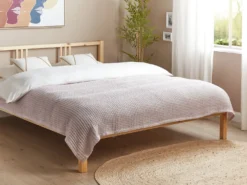 Sengetæppe CHAGYL Bomuld 150 x 200 cm Pastellrosa