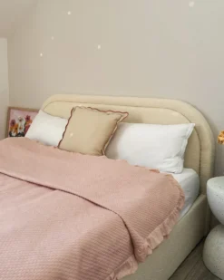 Sengetæppe HATTON Bomuld 220 x 240 cm Pastellrosa