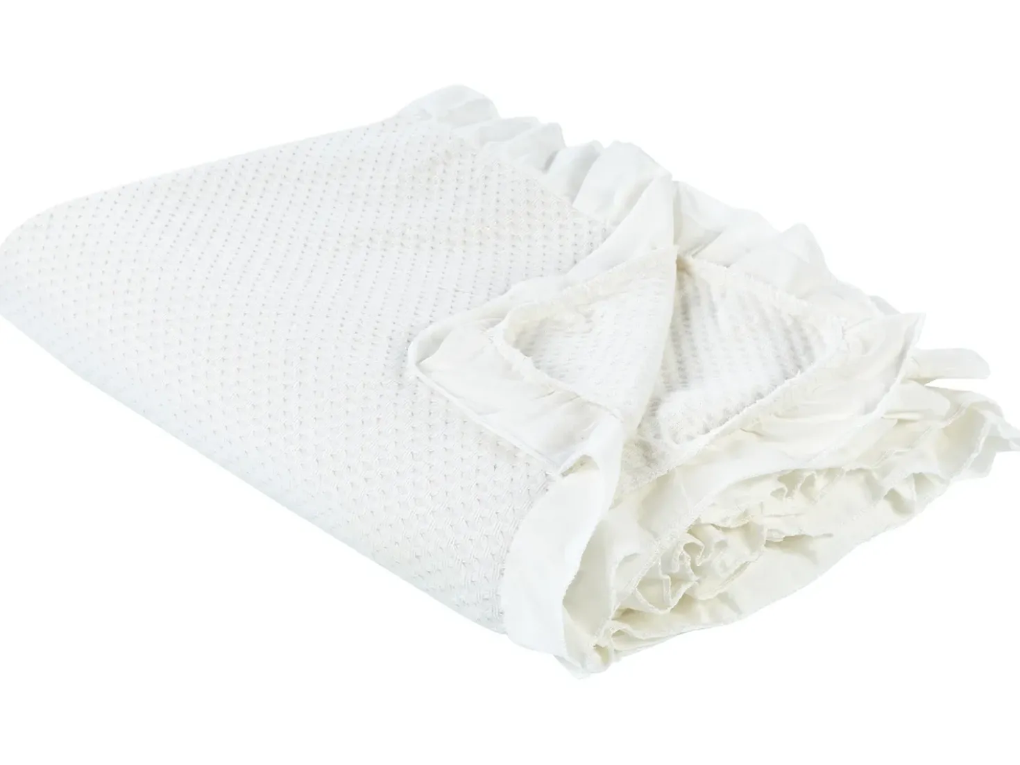 Sengetæppe HATTON Bomuld 200 x 220 cm Cremehvid