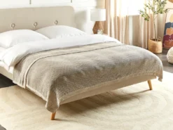 Sengetæppe ILEN Bomuld 150 x 200 cm Lys Beige