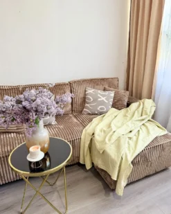 Sengetæppe MARAKA Bomuld 150 x 200 cm Lys Beige