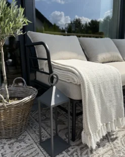 Sengetæppe TOUTLI Bomuld 220 x 240 cm Lys Beige