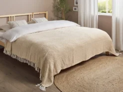 Sengetæppe TOUTLI Bomuld 200 x 220 cm Beige