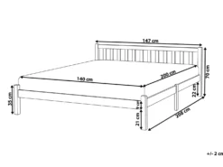 Seng Fyretræ FLORAC 140 x 200 cm Lysebrun