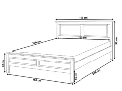 Seng Fyretræ OLIVET 160 x 200 cm Hvid