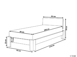 Seng Fyretræ ROYAN 90 x 200 cm Hvid