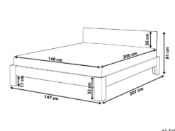 Seng Fyretræ ROYAN 140 x 200 cm Hvid