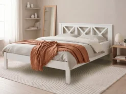 Seng Fyretræ TANNAY 180 x 200 cm Hvid