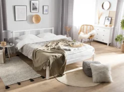 Seng Fyretræ VANNES 180 x 200 cm Hvid