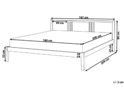 Seng Fyretræ VANNES 180 x 200 cm Hvid