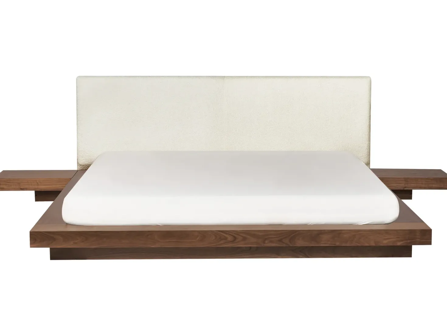 Seng med LED Boucle ZEN 180 x 200 cm LED Brun ask