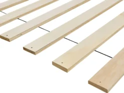 Seng med LED Rattan AURAY 140 x 200 cm Brun
