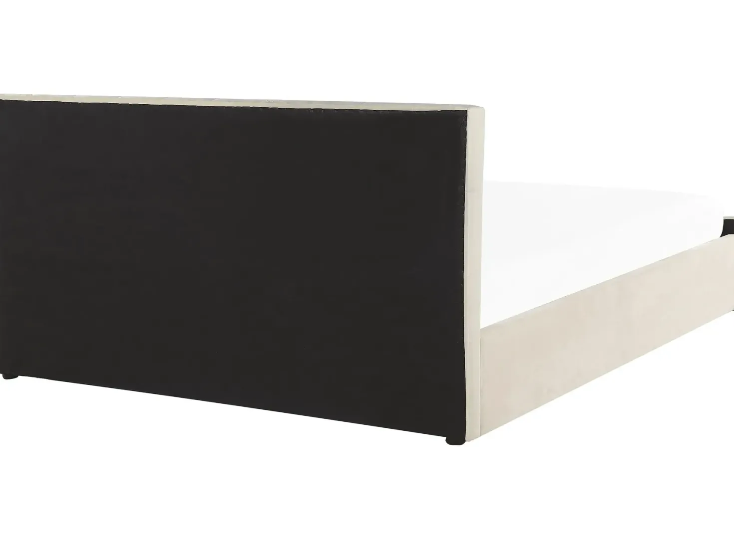 Seng med opbevaring AMIENS Velour Lys Beige 180 x 200 cm