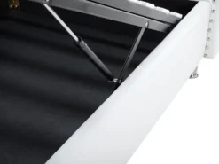 Seng med opbevaring Kunstlæder METZ 90 x 200 cm Hvid