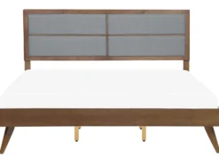 Seng POISSY 180 x 200 cm Mørk ask