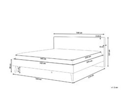 Seng SERRIS 180 x 200 cm Lysebrun