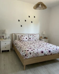 Seng SERRIS 180 x 200 cm Lysebrun