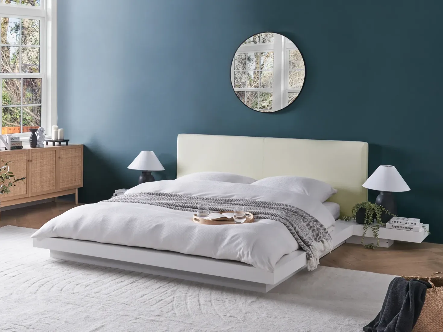 Seng ZEN 160 x 200 cm Hvid