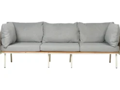 SENISE 3 personers Havesofa Grå Metal