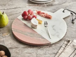 Serveringsbakke ACHARNES Sten Hvid marmor