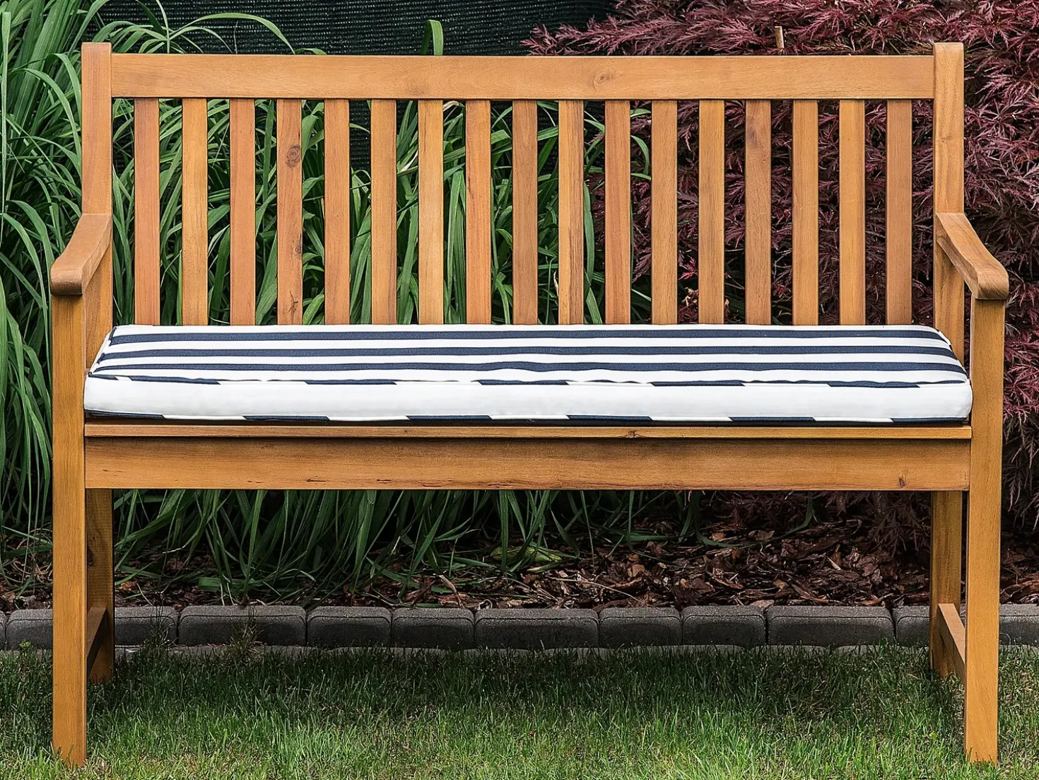Siddehynde til bænk VIVARA 112 x 54 cm Navy Blå