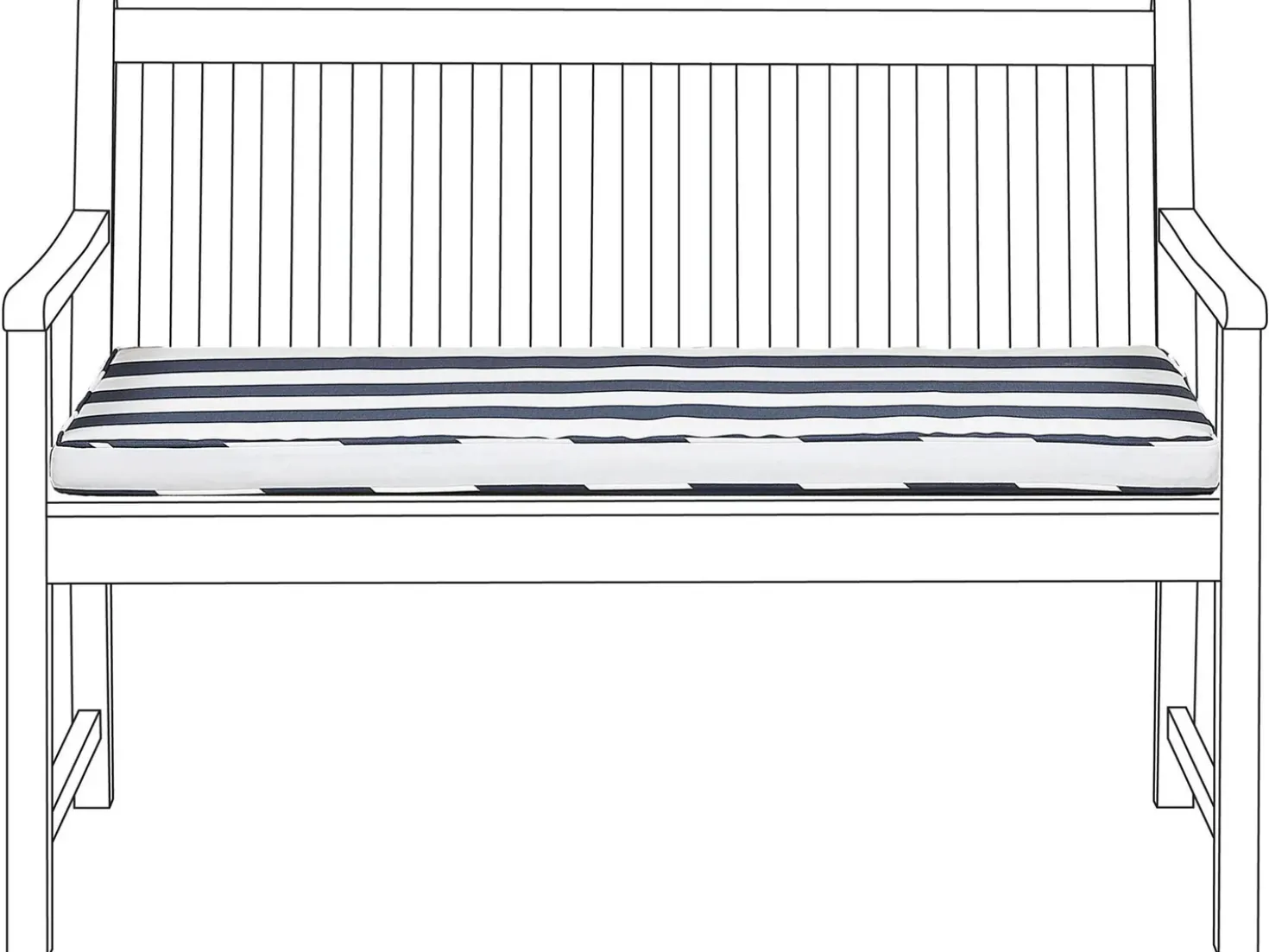 Siddehynde til bænk VIVARA 112 x 54 cm Navy Blå