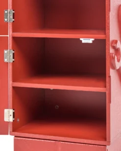 Skab EDGAR 89 cm Rød med hjul