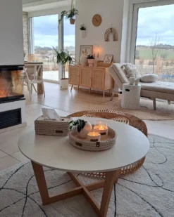 Skab PEROTE Rattan Lysebrun
