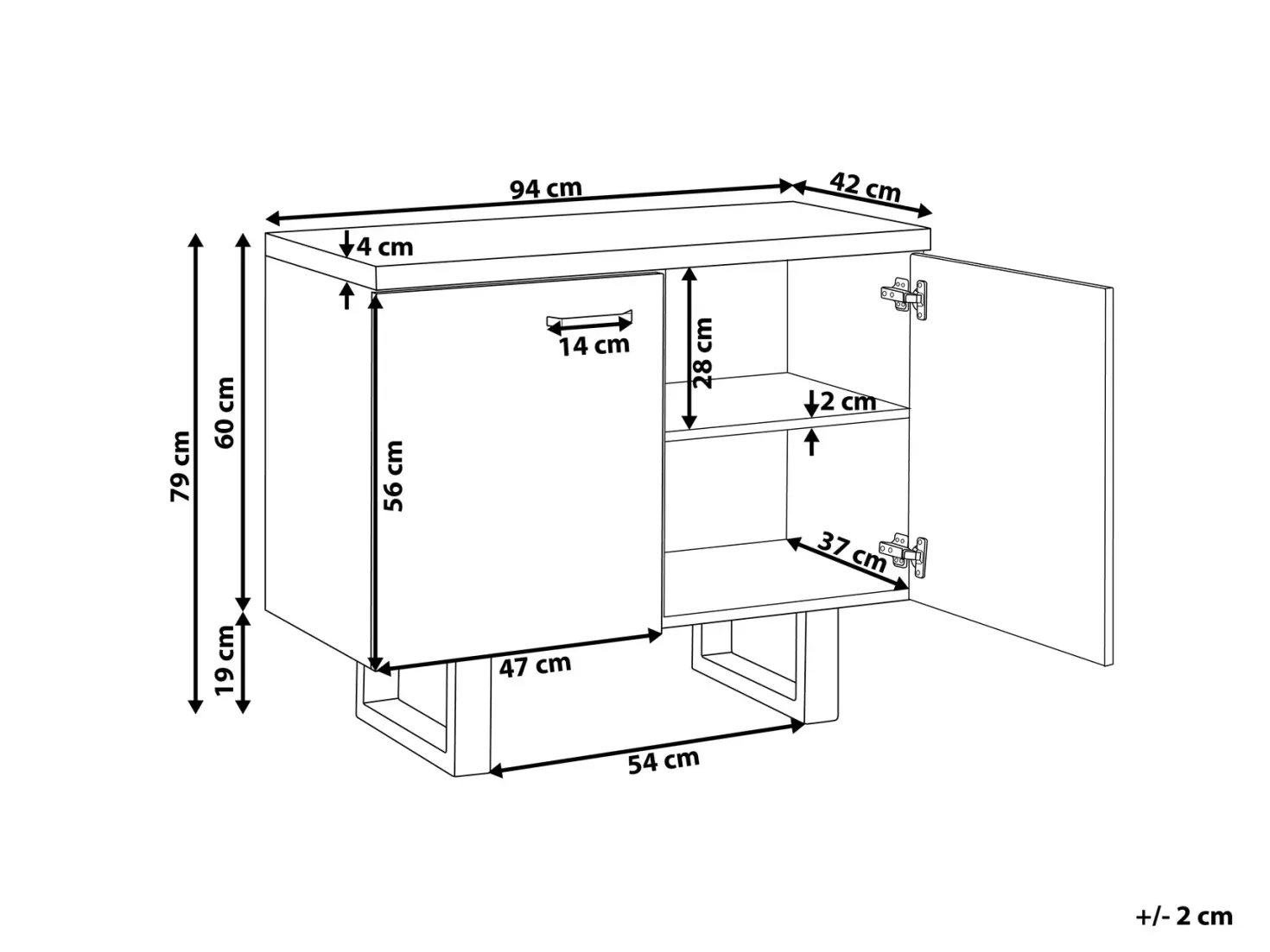 Skab TIMBER Mørkebrun