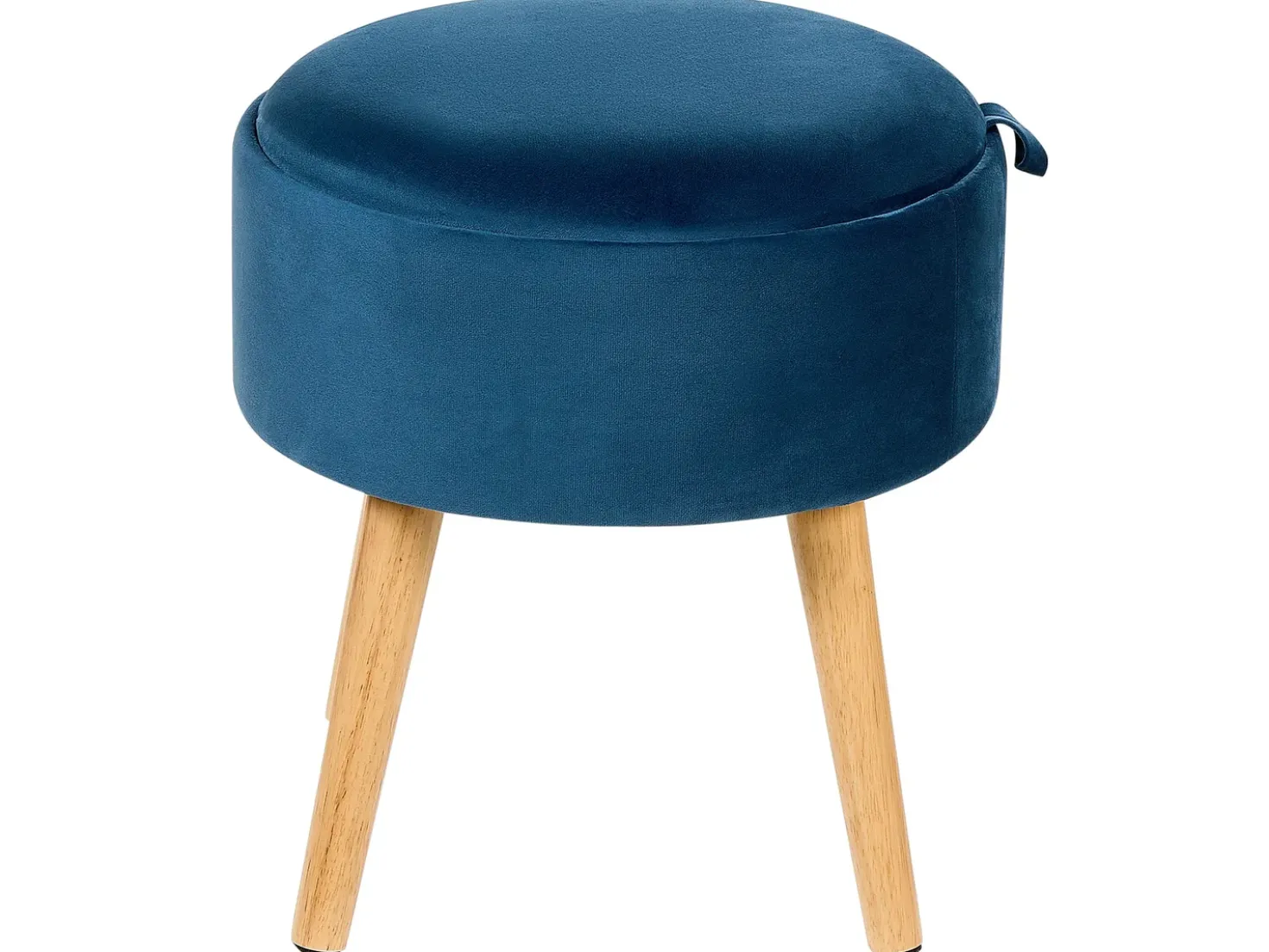 Skammel med opbevaring NEELY Velour Navy Blå