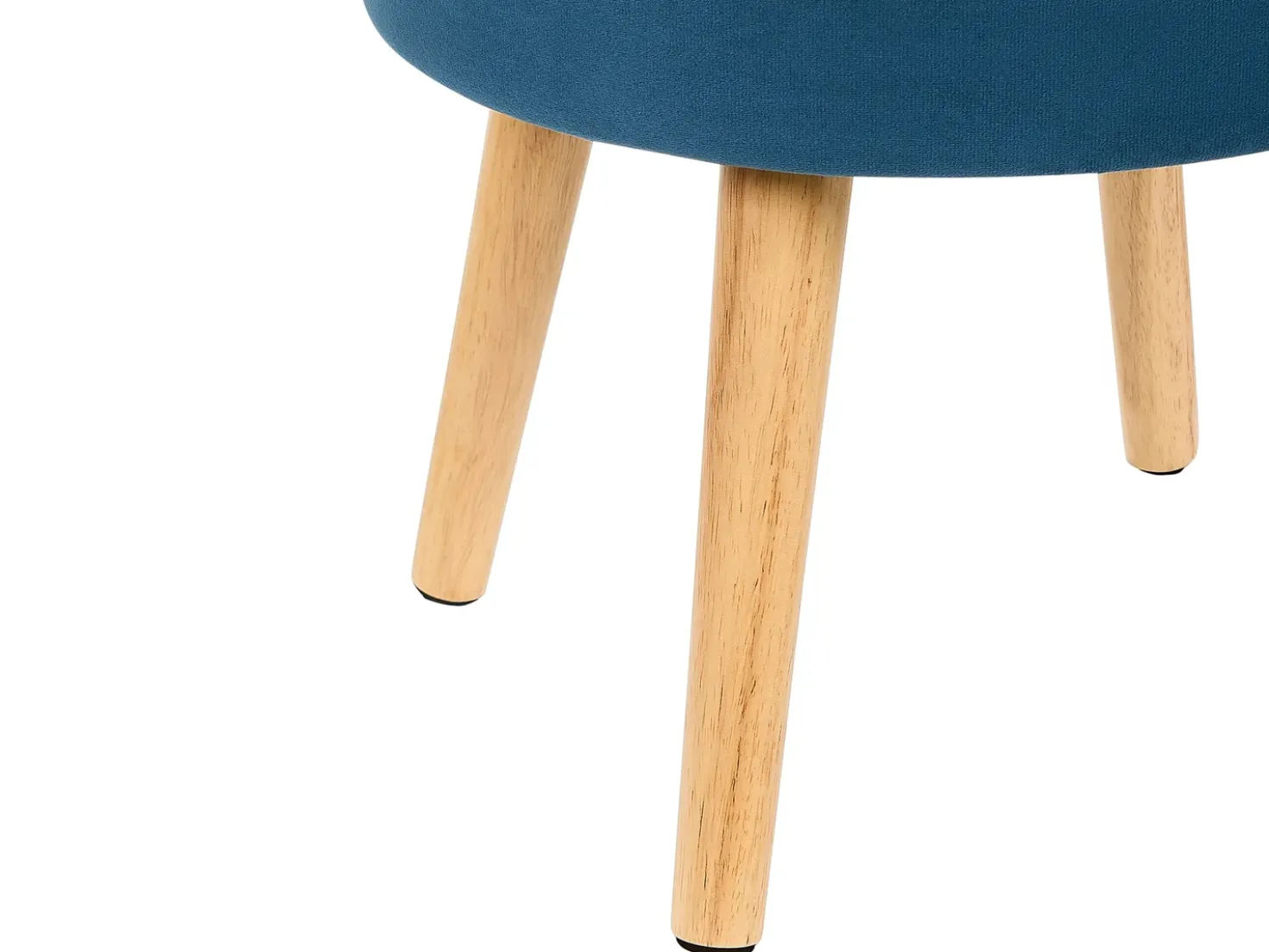 Skammel med opbevaring NEELY Velour Navy Blå