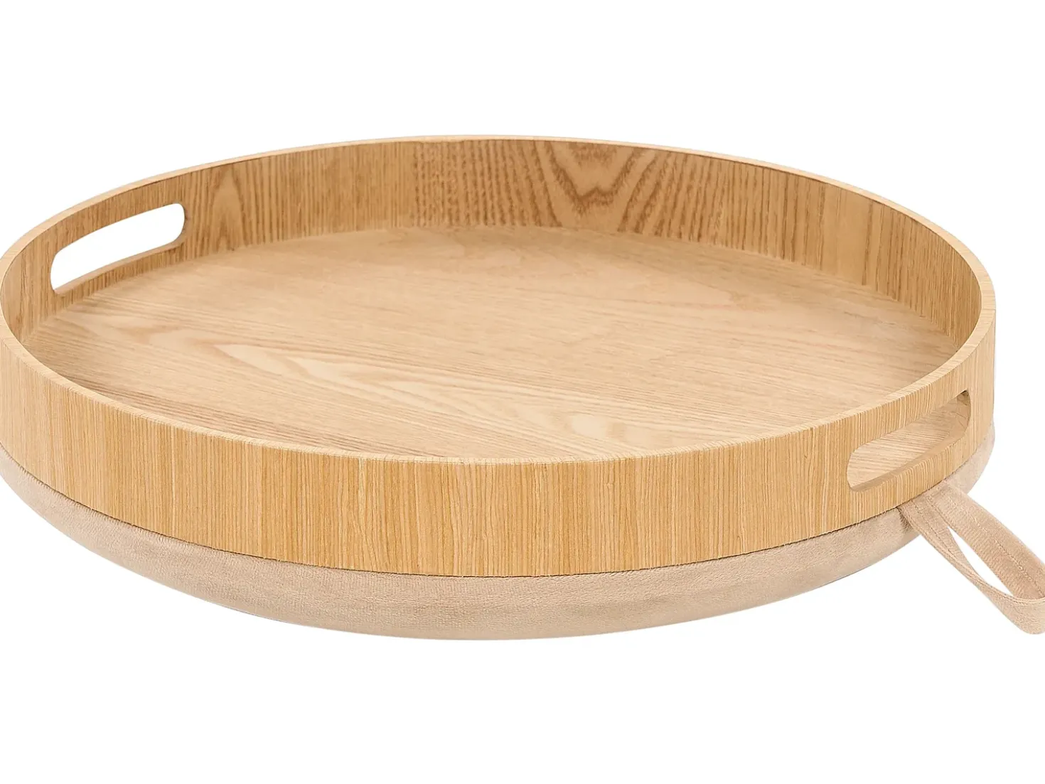 Skammel med opbevaring NEELY Velour Beige