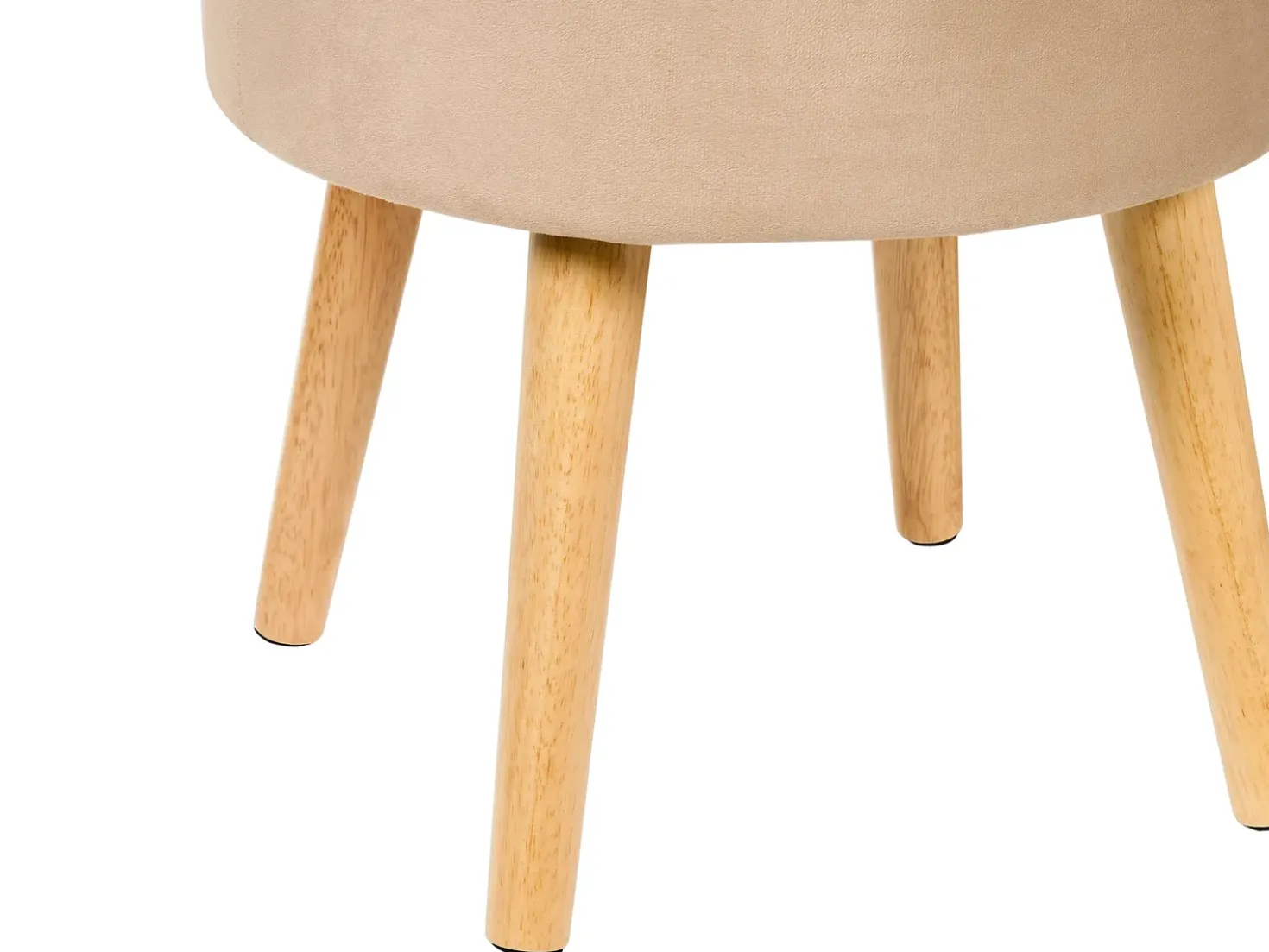 Skammel med opbevaring NEELY Velour Beige