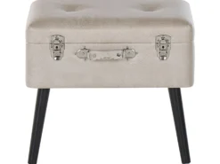 Skammel med opbevaring MALLARD Kunstlæder Beige