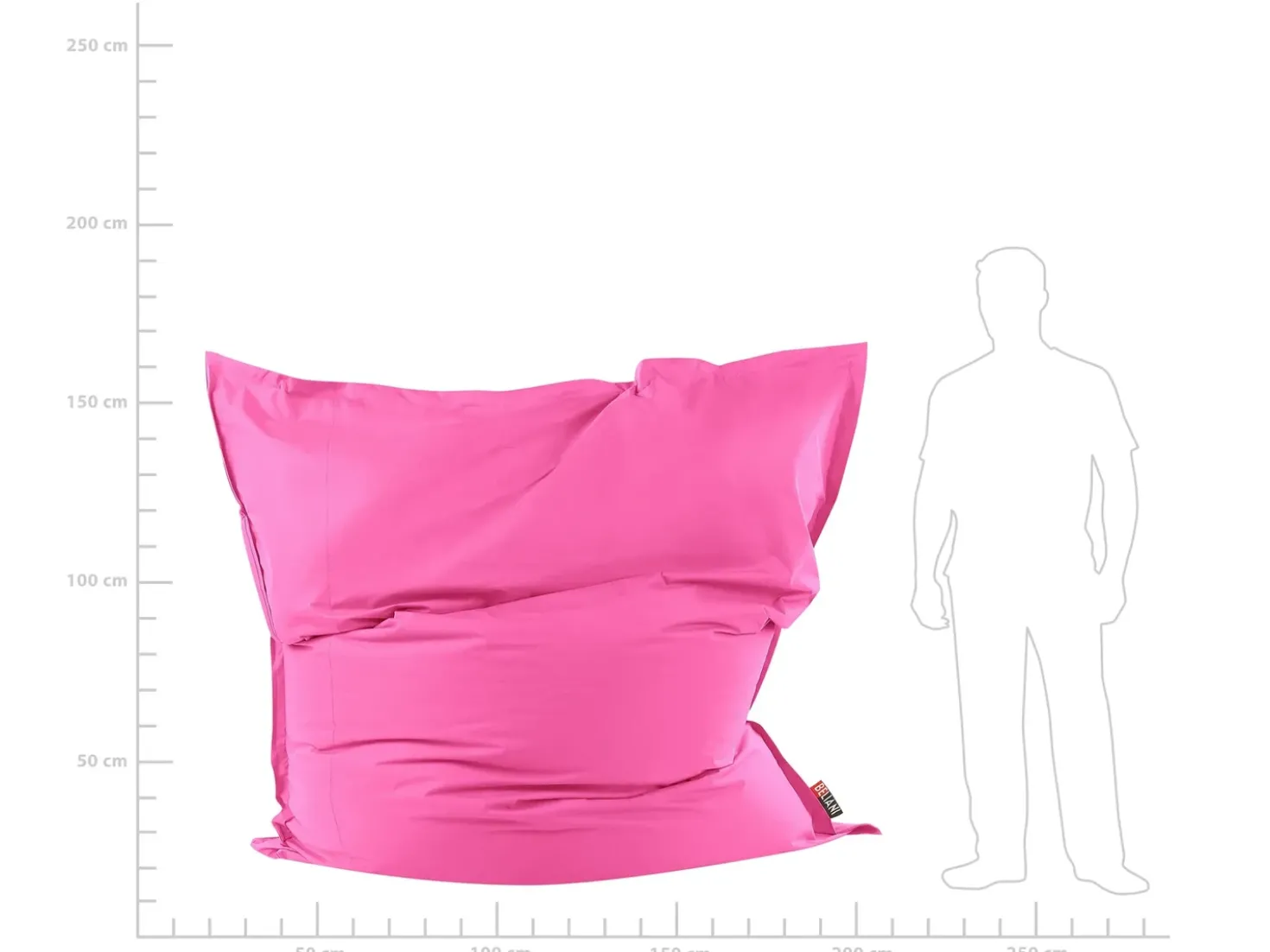 Sækkestol 600 L FUZZY 180 cm 230 cm Fuchsia