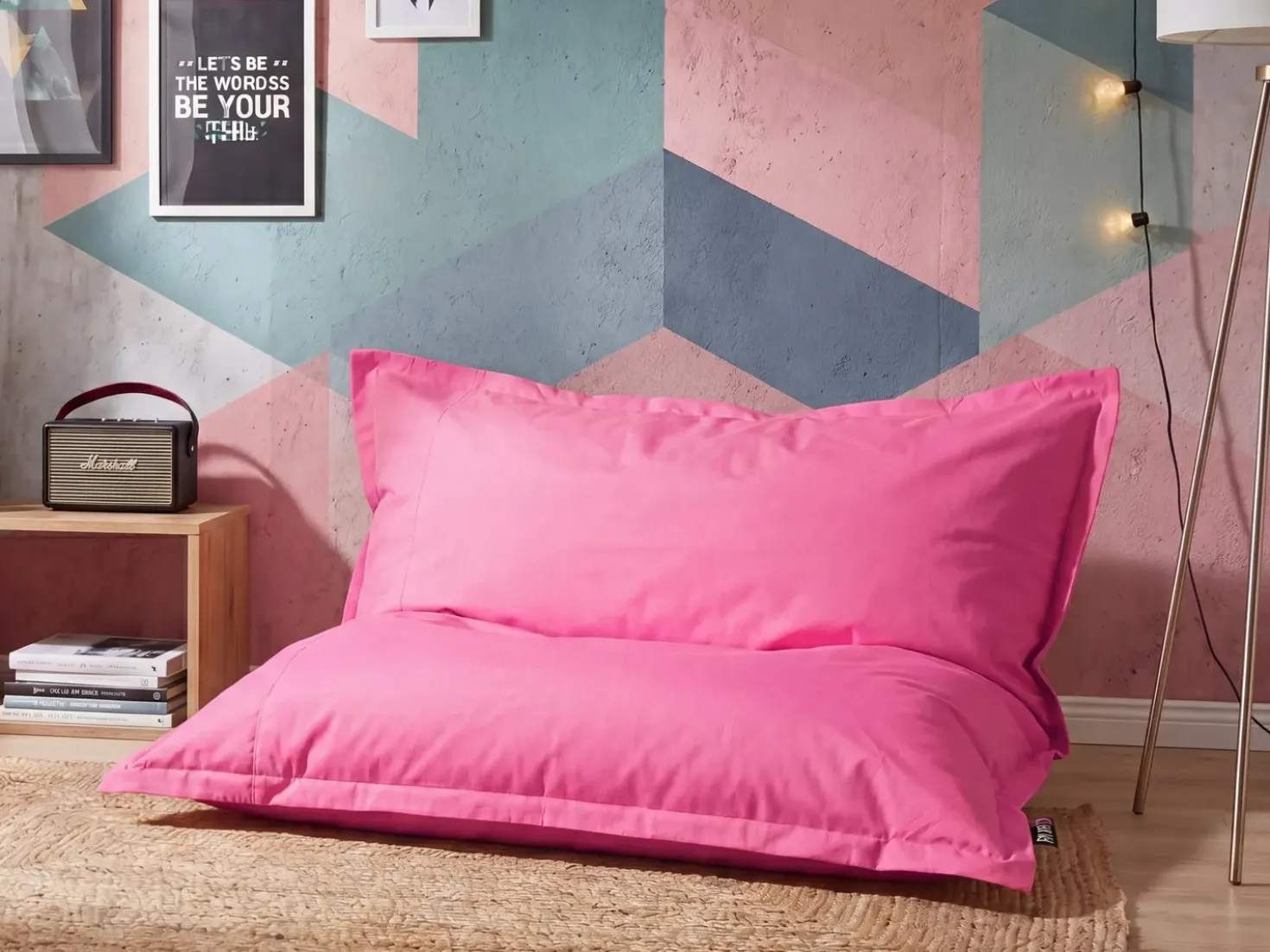 Sækkestol 600 L FUZZY 180 cm 230 cm Fuchsia