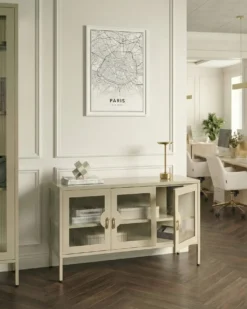 Skænk GLEORA Metal Lys Beige