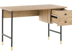 Skrivebord ABILEN Lysebrun 120 cm 60 cm med skuffer