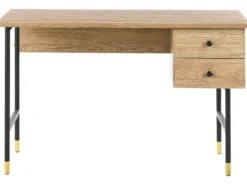 Skrivebord ABILEN Lysebrun 120 cm 60 cm med skuffer