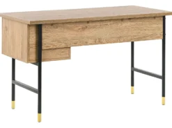 Skrivebord ABILEN Lysebrun 120 cm 60 cm med skuffer