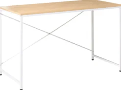 Skrivebord ANDASTE Lysebrun/hvid 120 cm 60 cm