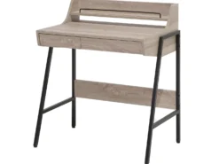 Skrivebord BROXTON Lysebrun 77 cm 46 cm med skuffer